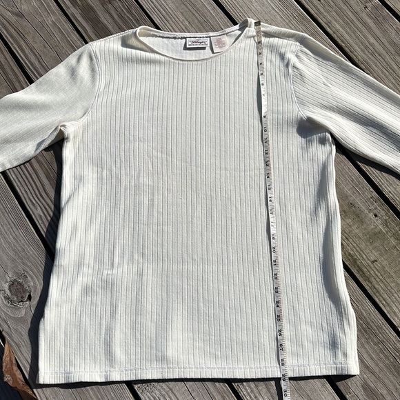 Worthington cotton-blend cream jersey L-XL - Picture 8 of 8